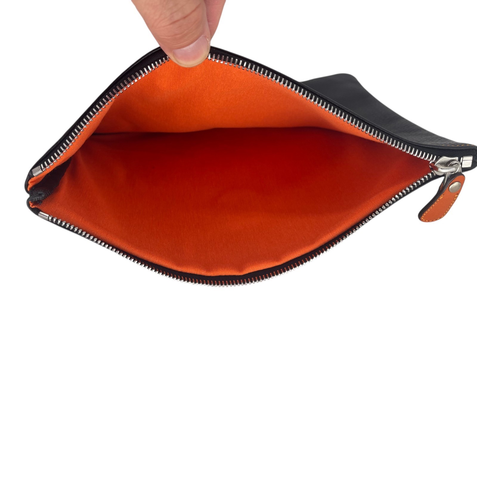 McLaren Leather Bag Pouch Ghurka Zipper Pouch Case Premium Accessory Black