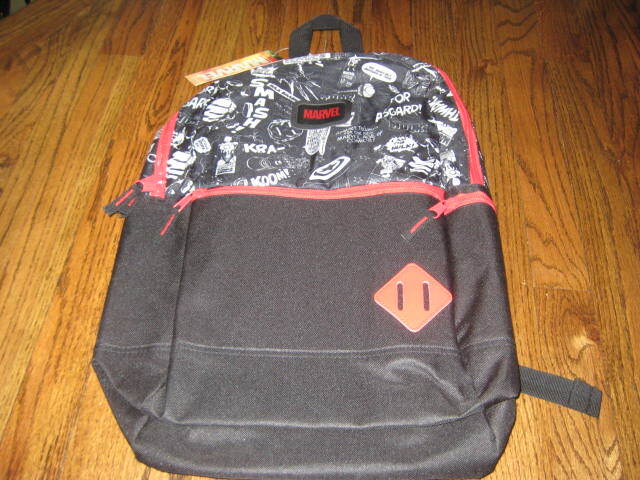 Marvel Half Print Backpack by Bio World Merchandising -New! Hulk Thor Iron Man