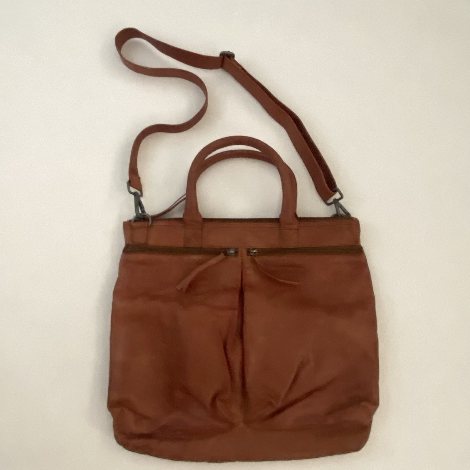 Carbon To Cobalt Leather Bag