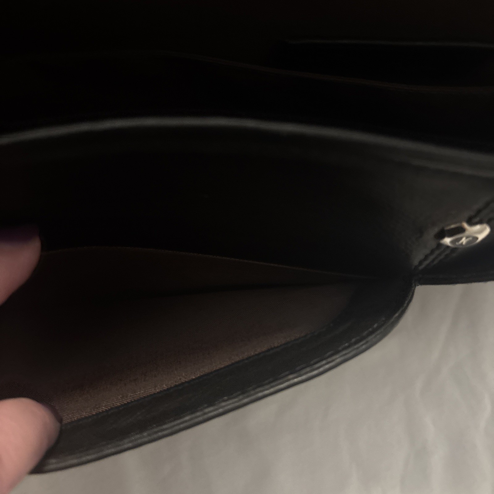 Cole Haan Pebbled Black 100% Leather Messenger Bag Laptop Shoulder Strap Attaché