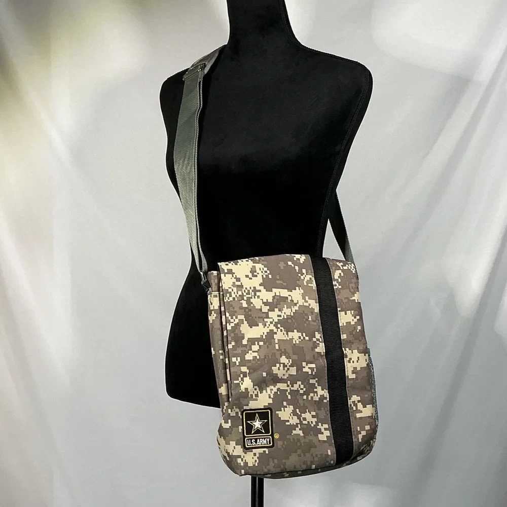 U.S. Army Digital Camo Messenger Bag Crossbody Kids Teens Adult Travel Satchel
