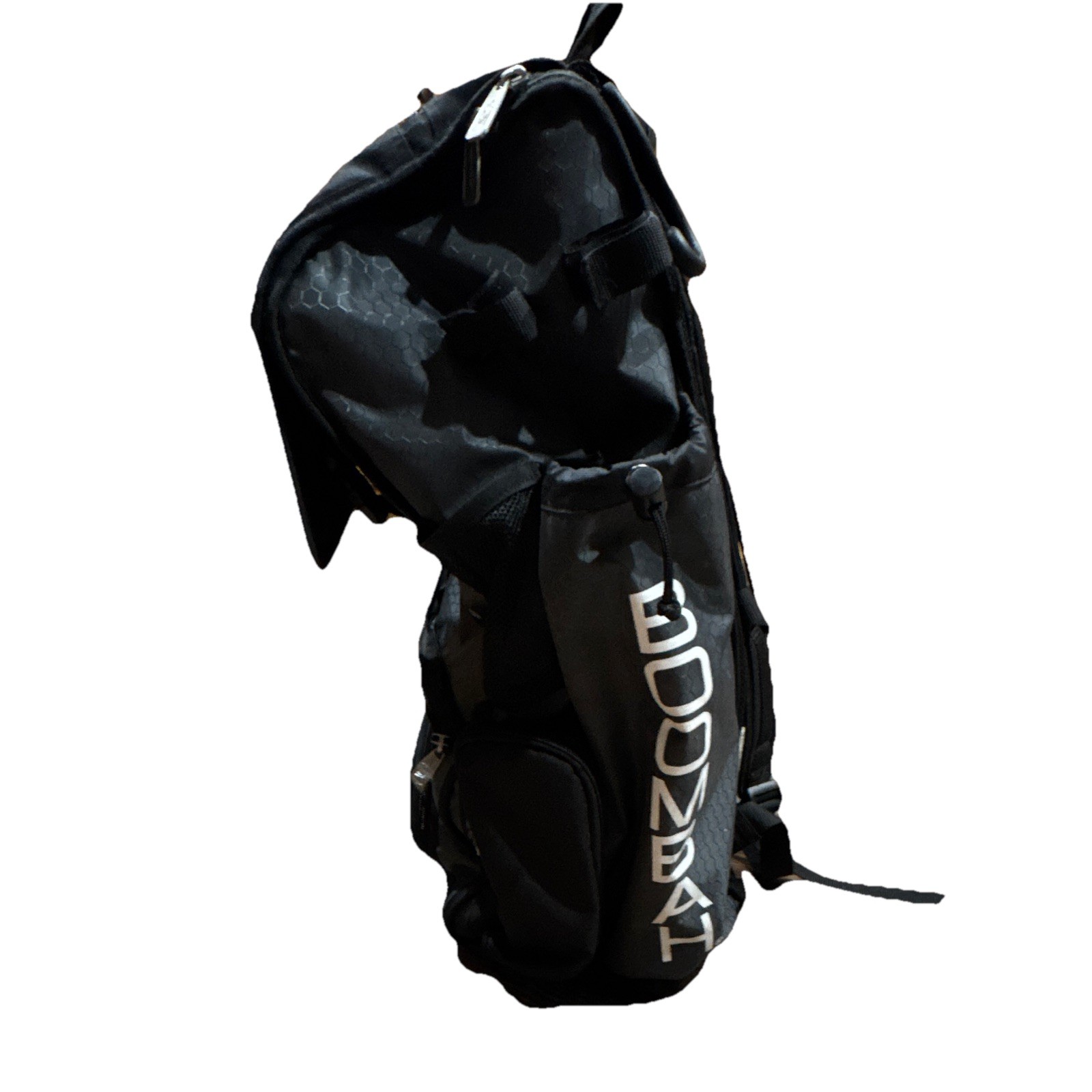 Bombah Black Large Backpack Zip Closure Adjustable Straps Missing front flap