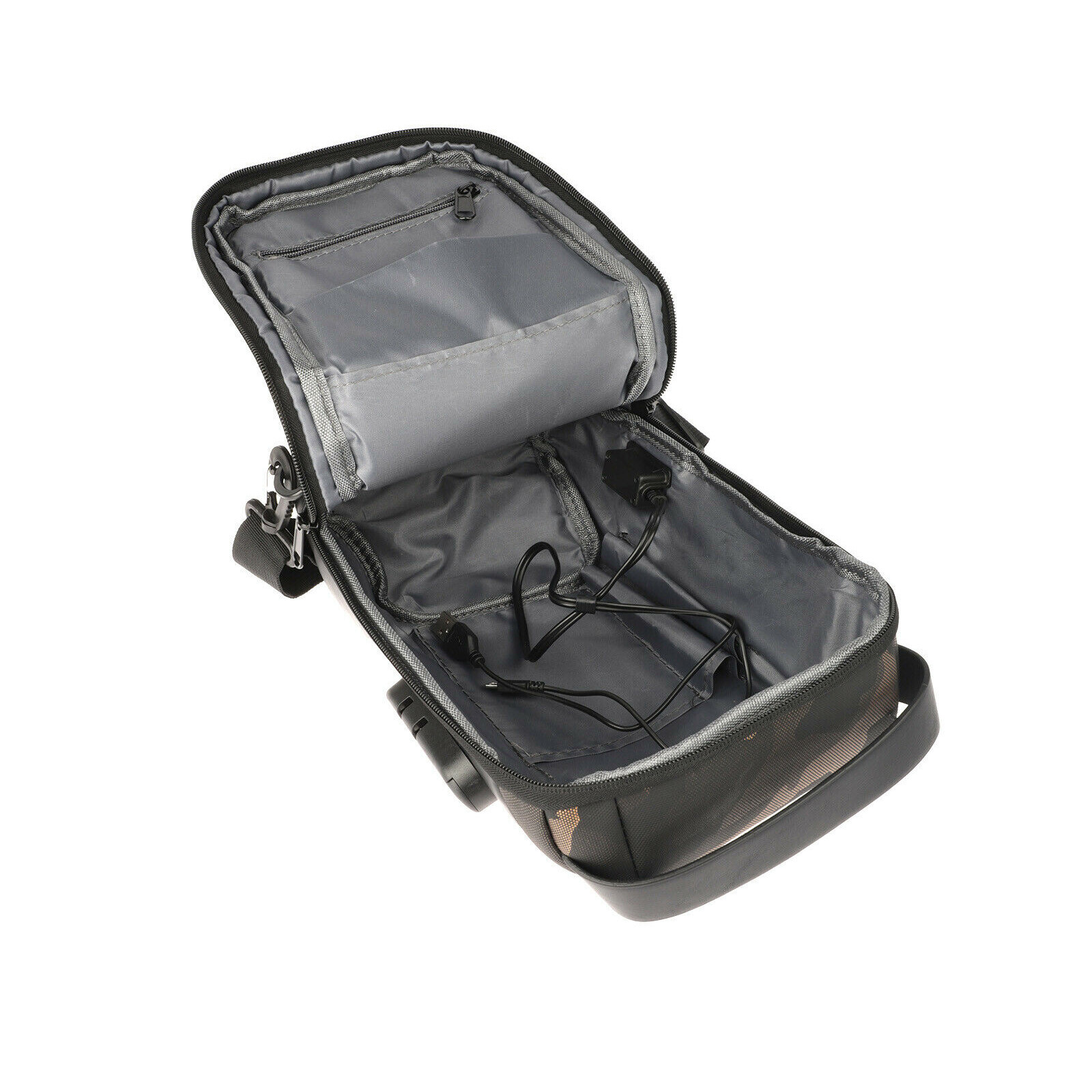 Anti Theft Sling Bag Waterproof Chest Bag Crossbody Backpack w/ USB Charge Port