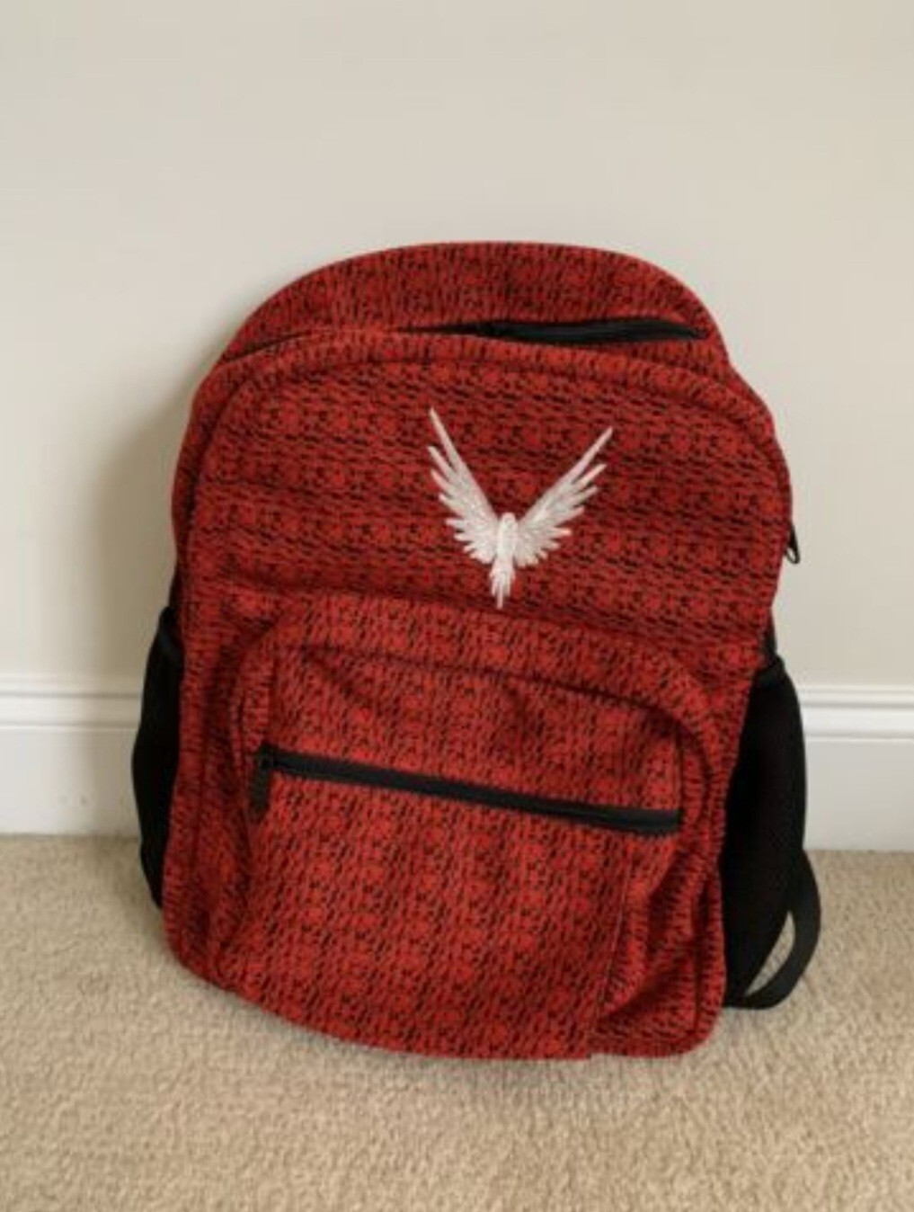 Logan Paul Maverick Backpack Red & Black School Bag