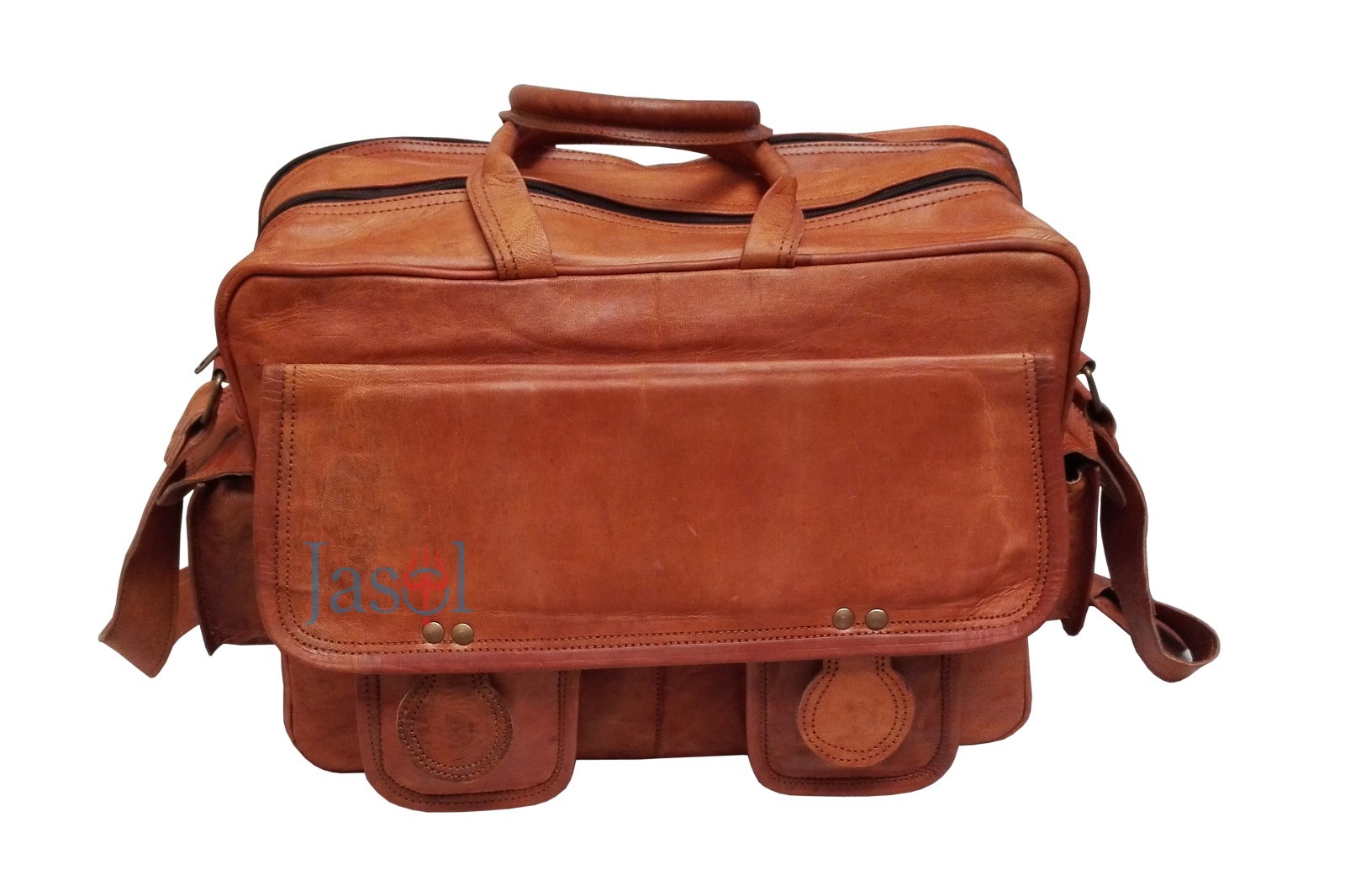 BagVintage looking Leather Satchel School Military Shoulder Messenger Laptop Bag
