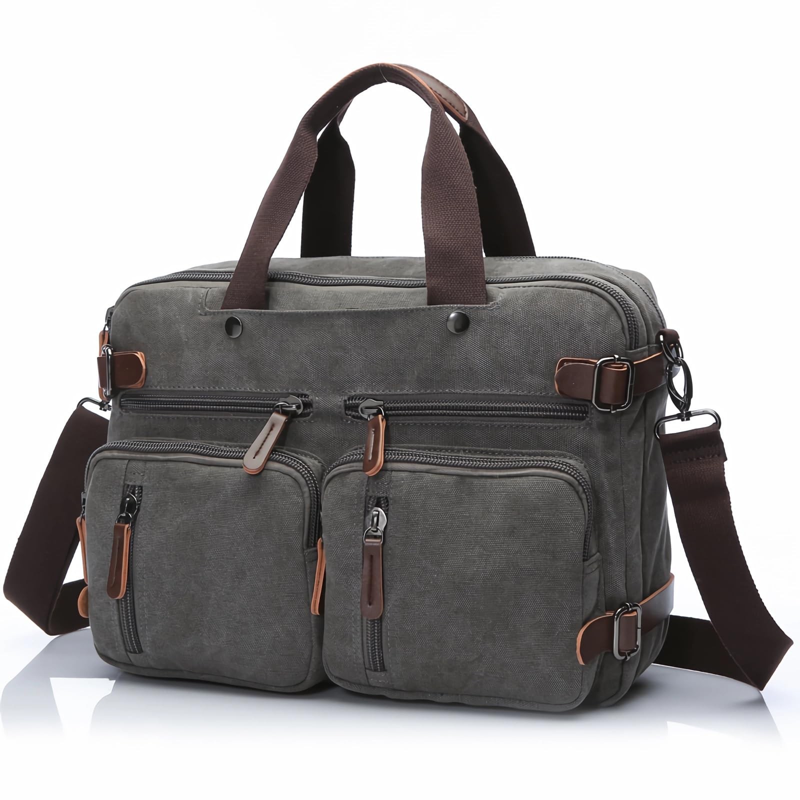 Saddhu Laptop Tote Bag for Women Men, Grey, 16 Inch