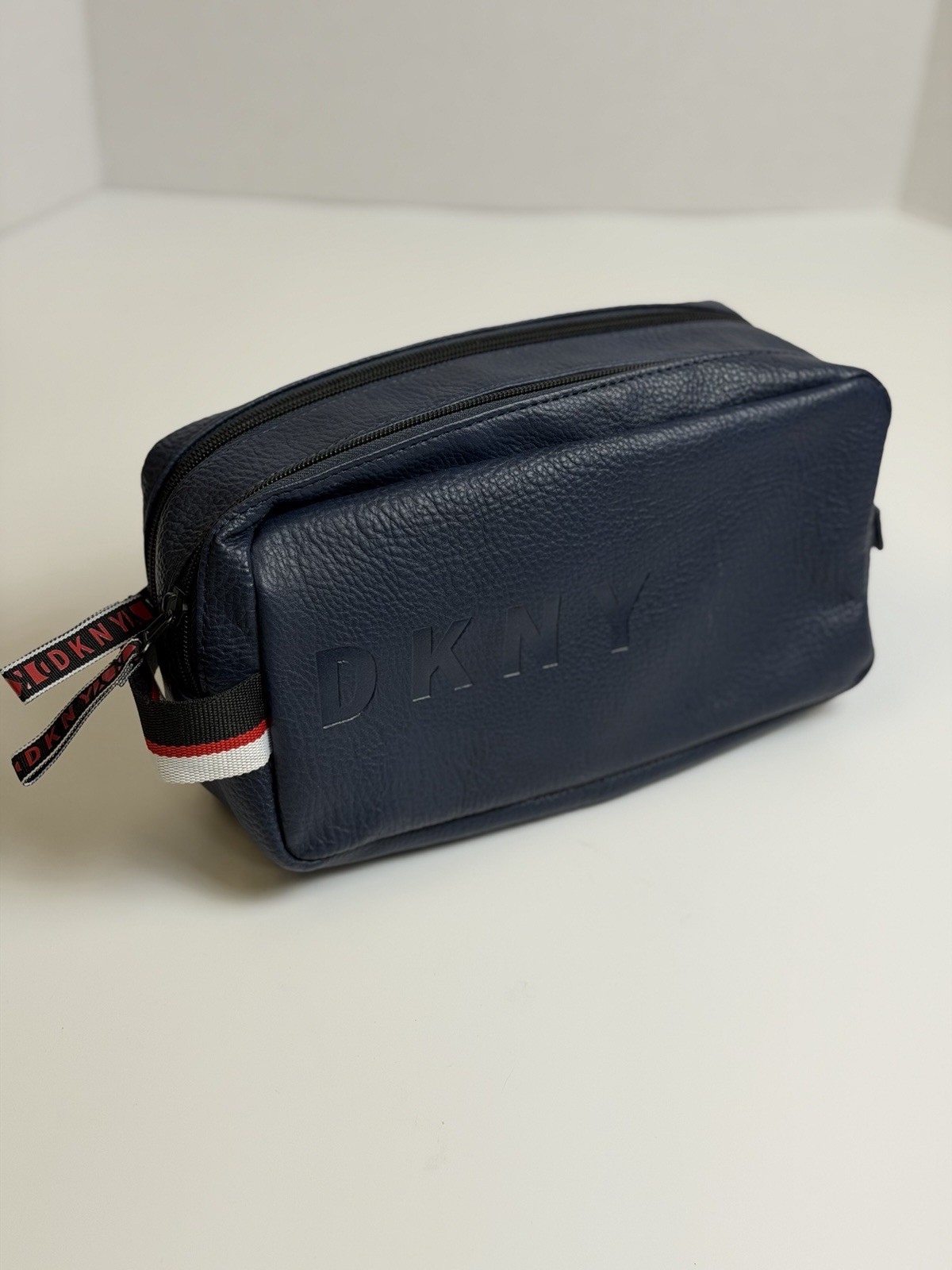 NWT DKNY Men’s Dopp Kits BlueToiletry Bag w Double Zip