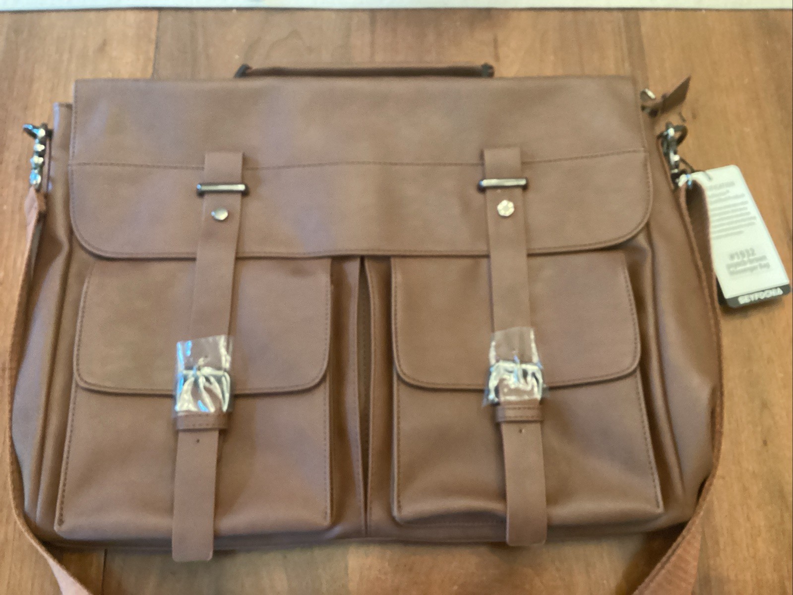 Seyfocnia Messenger Bag Brown Leather Laptop Satchel Men’s New