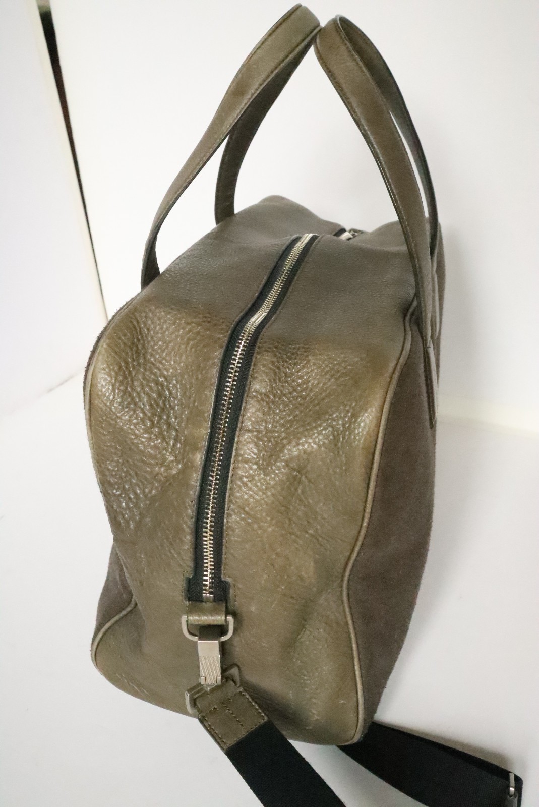 Jack Spade Wool Cotton Leather Weekender Carry On Travel Duffle Bag Luggage