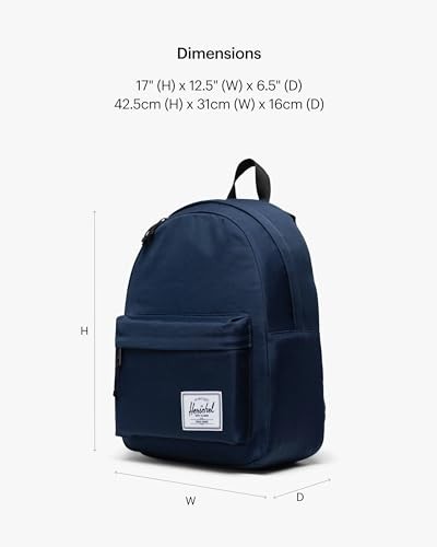 11377-00007 HERSCHEL SUPPLY CO CLASSIC BACKPACK NAVY UNISEX ONE SIZE