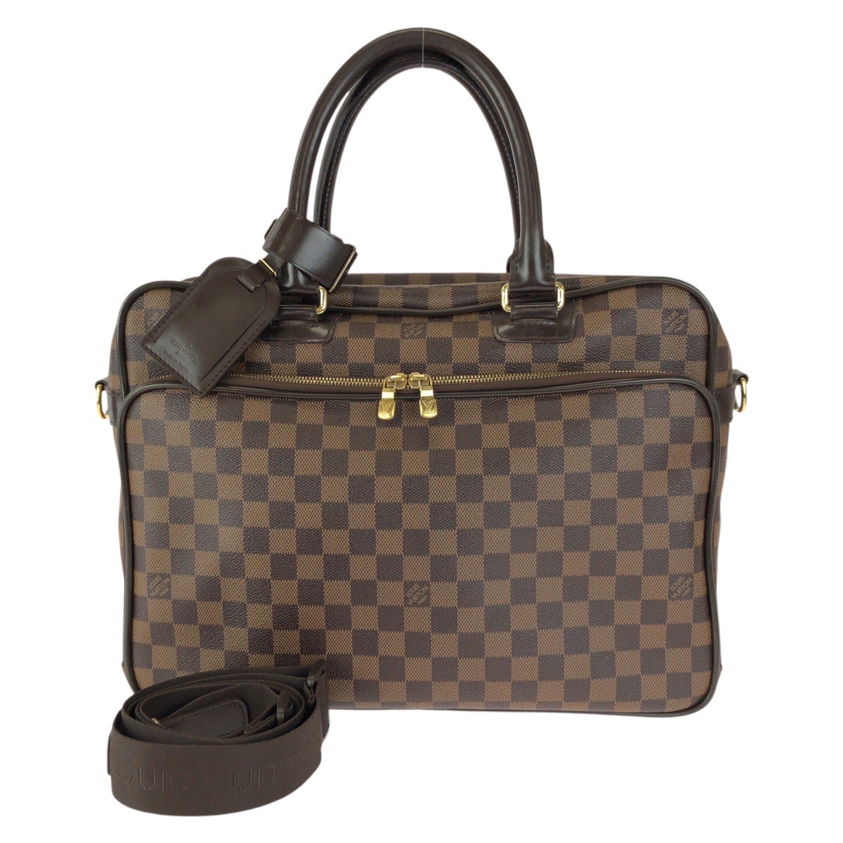 LOUIS VUITTON Damier Ebene Icare 2way N23252 Business bag Brown PVC/leather LV