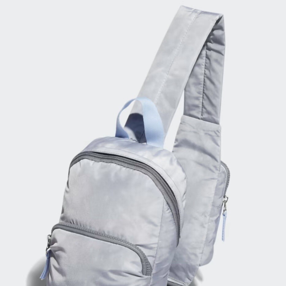 Adidas Unisex Essentials 2 Sling Crossbody Bag In Stone Wash Grey Blue Dawn $45