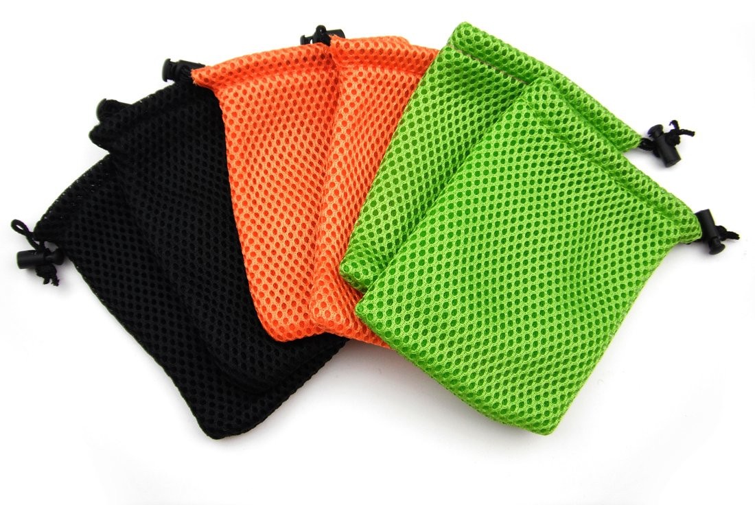 6 PCS Nylon Mesh Drawstring Bag Pouch Mini Cellphone 9x14cm 3.5×5.5 Inch