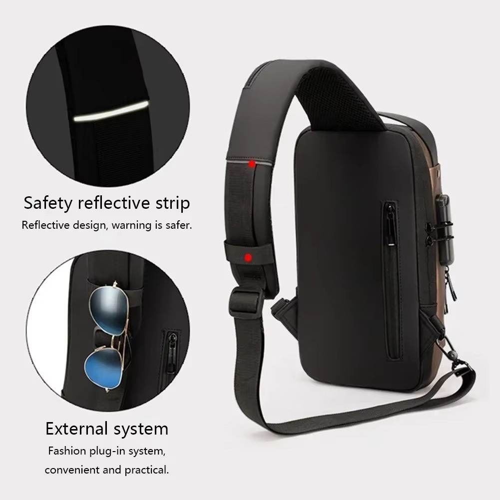 Multifunction Designer Anti-theft USB Shoulder Bag Crossbody Travel Sling