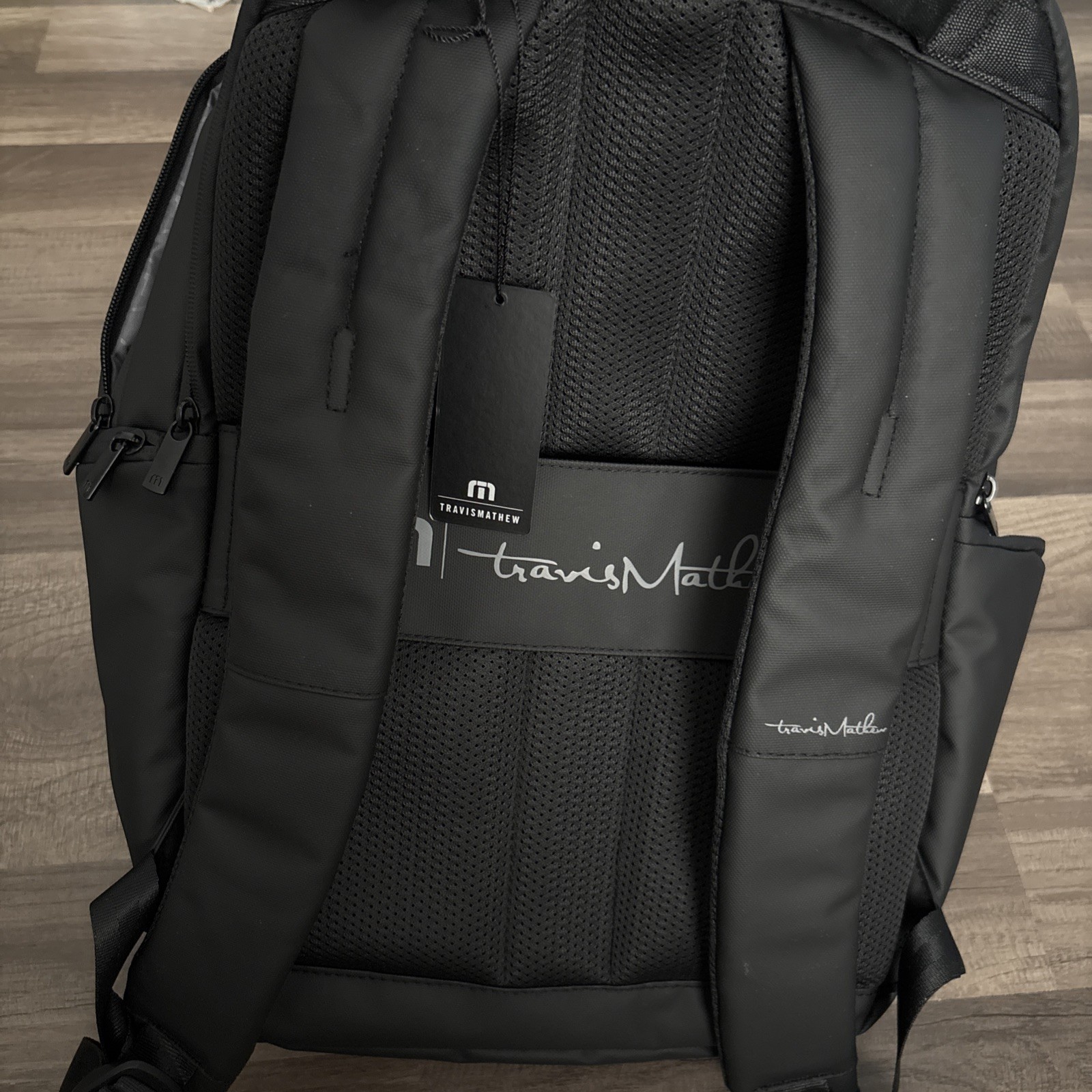 Travis Mathew Backpack Black Dark Laptop Pocket Comfort NEW