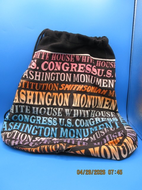 Washington DC Drawstring Bag Multi Color Vibrant