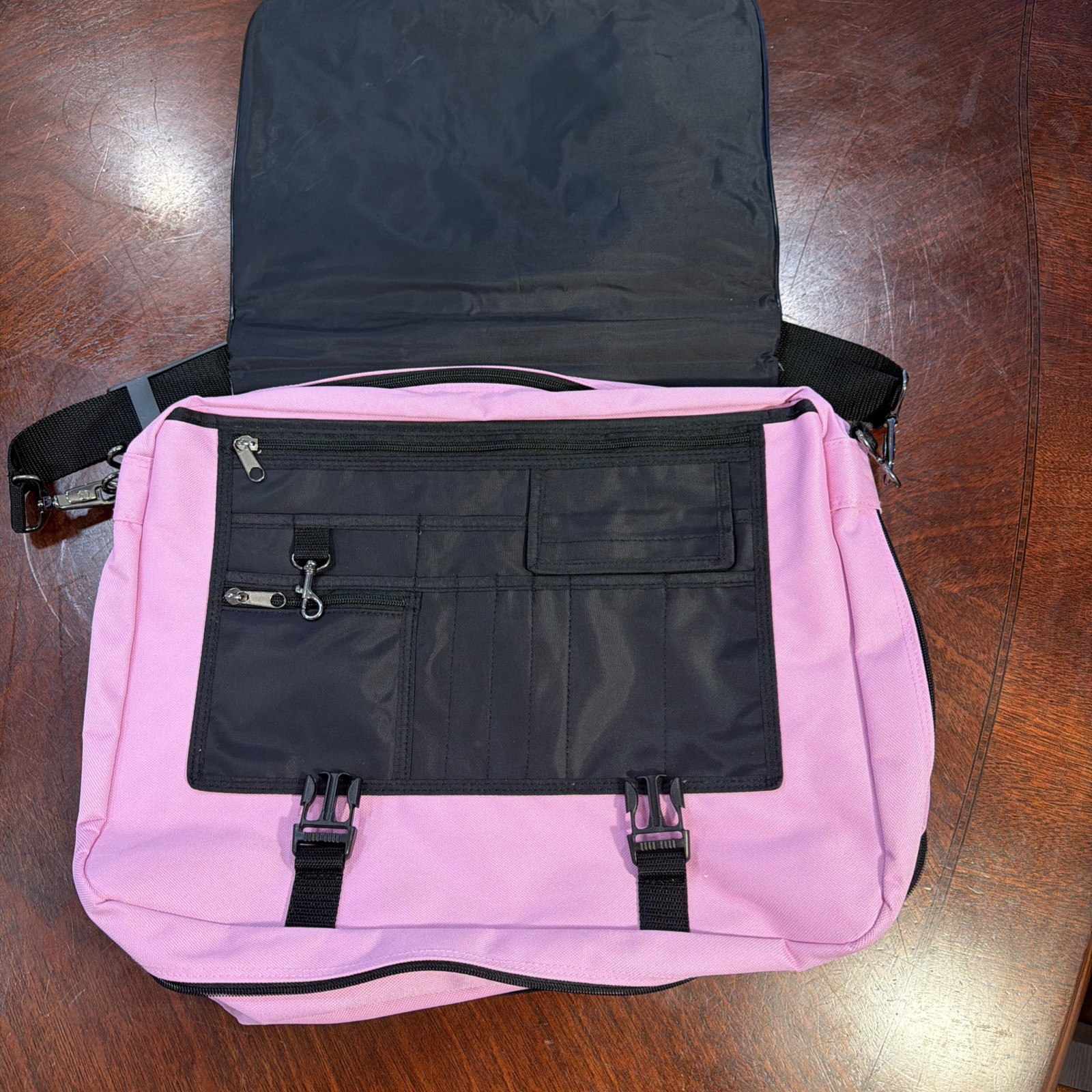 Travel Crossbody Laptop School Bag Pink – See Description