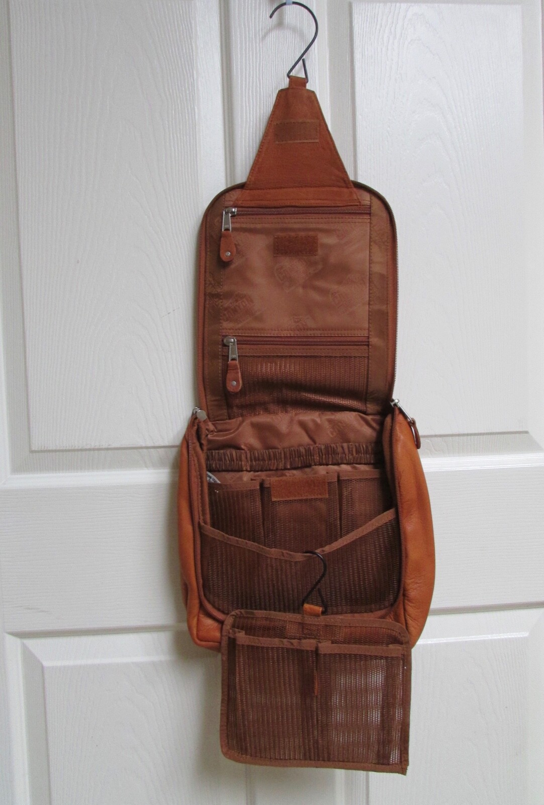 Canyon Outback Time Warner Cable Embossed Genuine Leather Toiletry Travel Bag