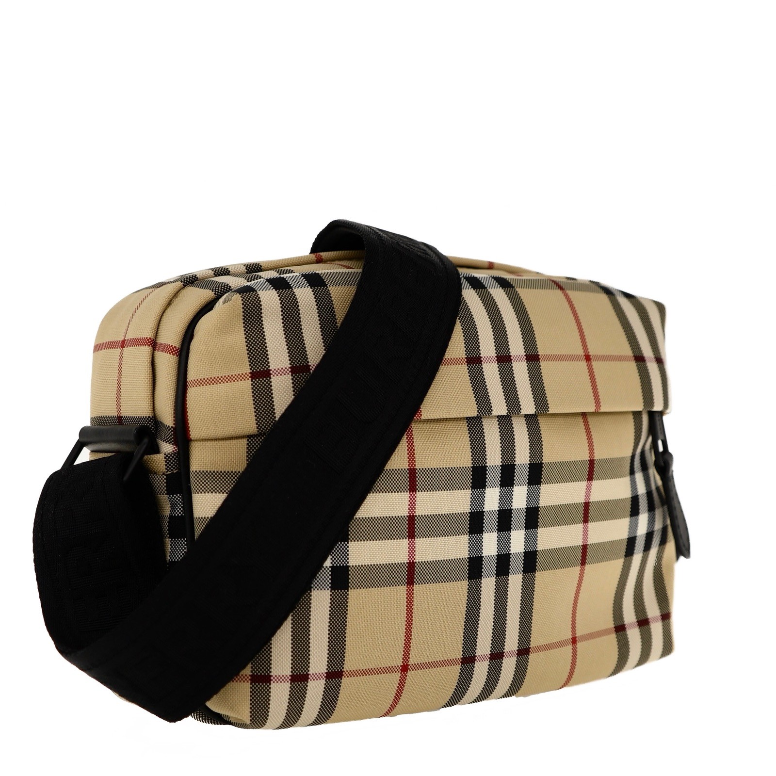 Burberry Paddy Camera Crossbody Messenger Bag Beige Check New