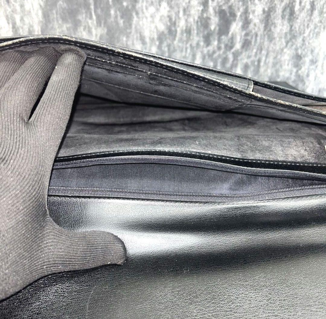 Authentic PORTER Yoshida Leather Business Bag 41cm Slim Black Men’s Work Bag