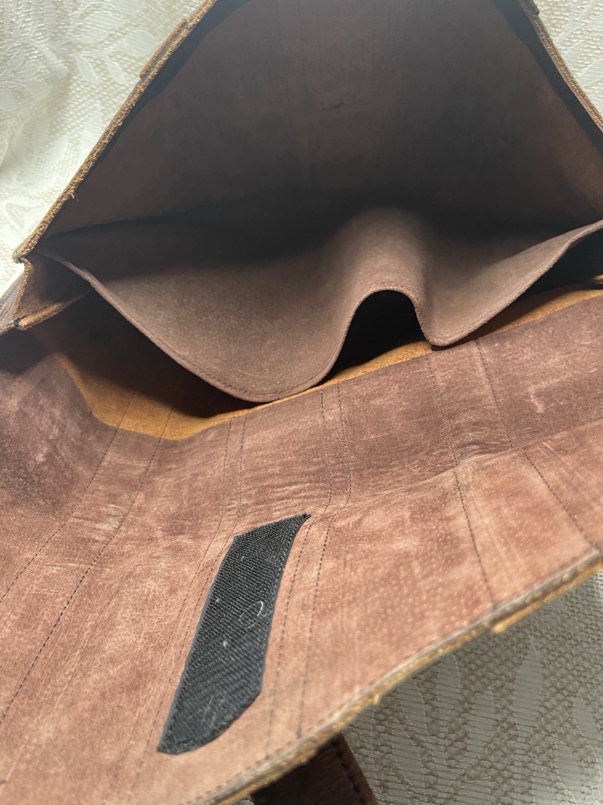 Rustic Vintage distressed brown leather briefcase portfolio bag Handmade 12×16.5