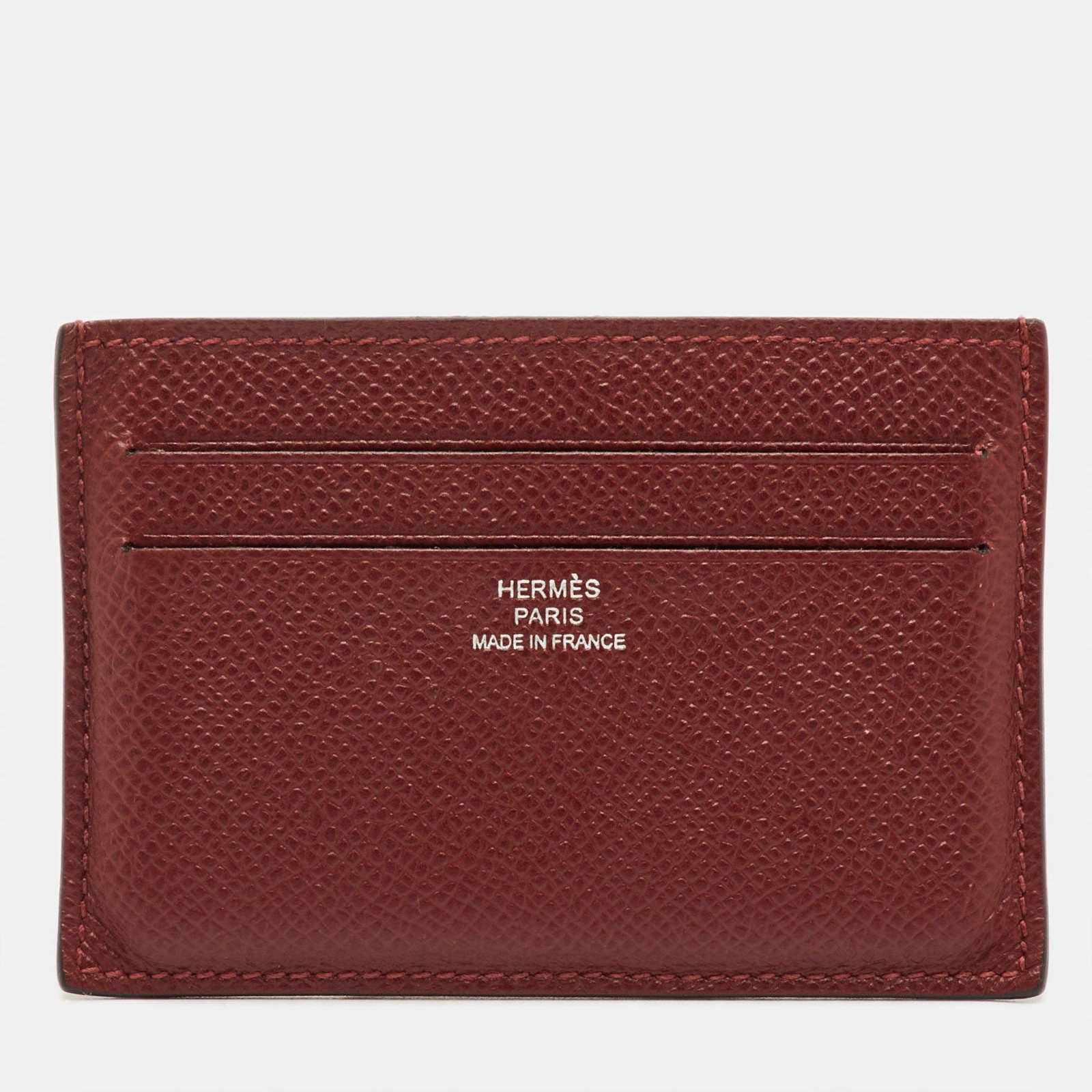 Hermes Sienna Epsom Leather Citizen Twill Card Holder