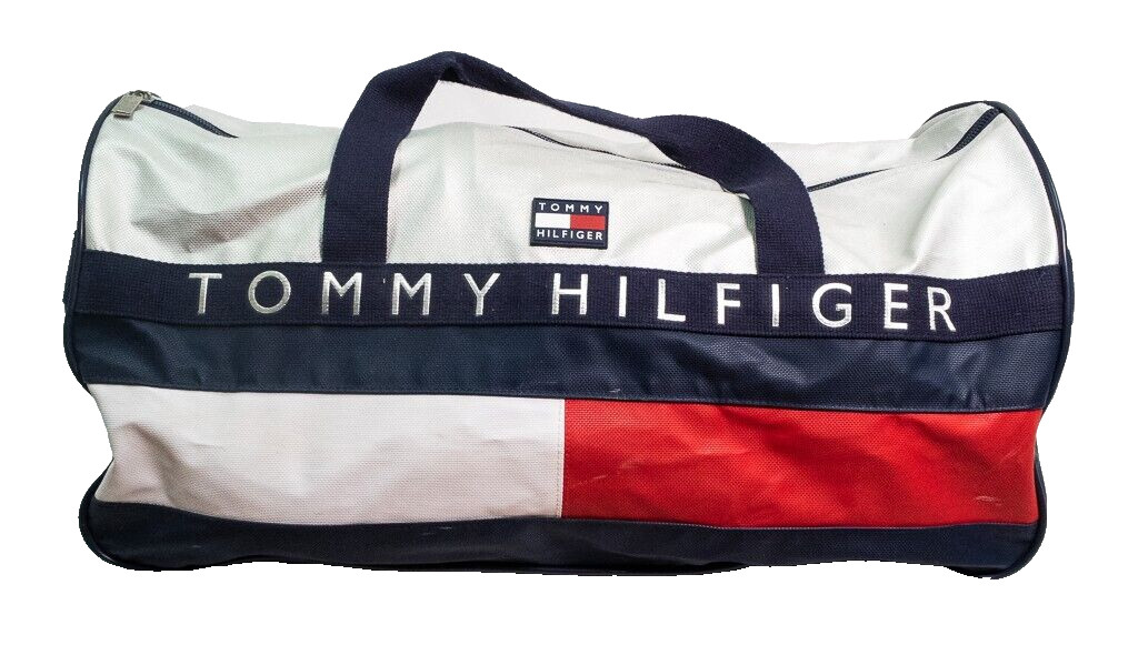 Tommy Hilfiger Vintage 90’s Color Flag Spell Out Duffel Bag No Shoulder Strap