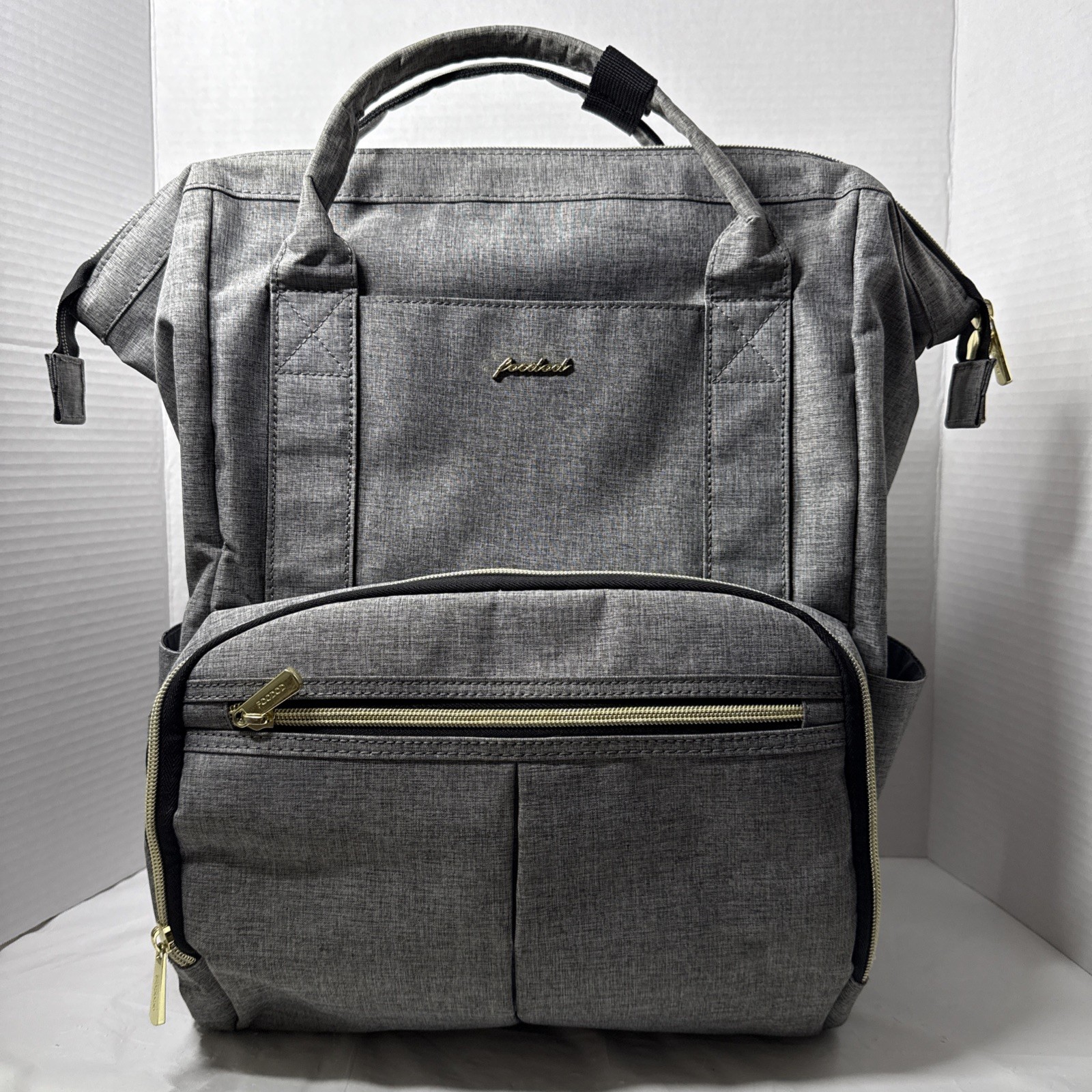 Focdod Laptop Backpack for Women-16”x 11.5”x 6.5” Grey.