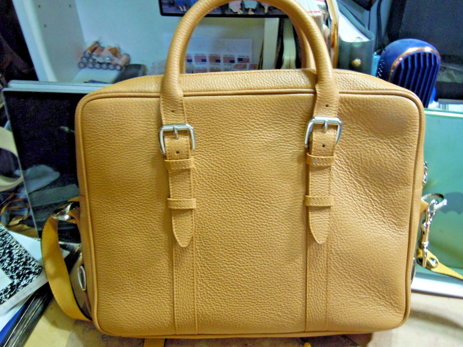 New Auth Overland Old Leather’ STRINGER U2 BAG Messenger/Briefcase