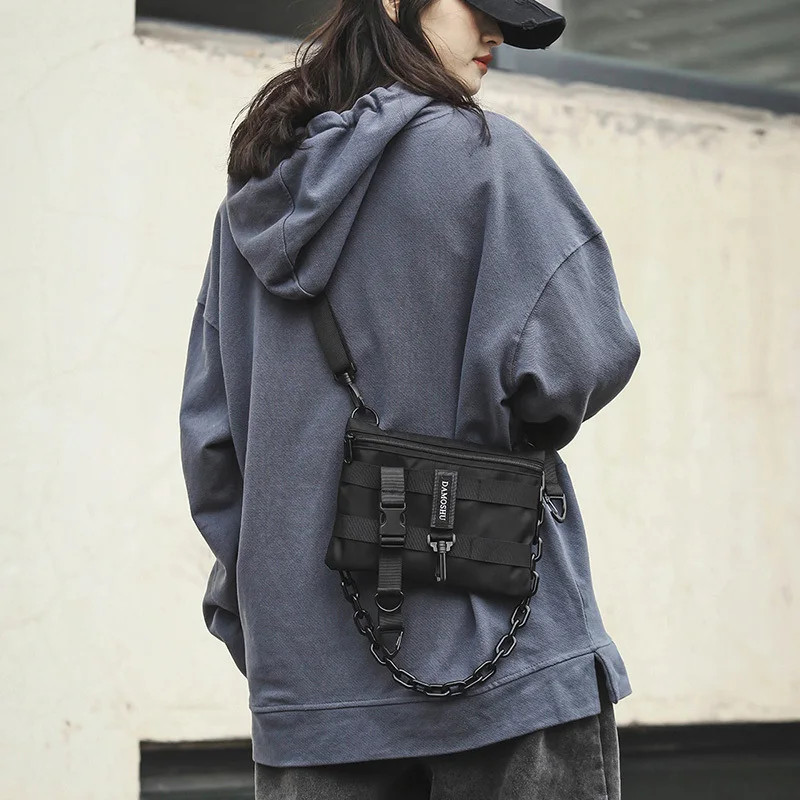 quality Nylon chest bag Unisex Mini Backpack Hip Hop Vest Pack Functional Chest