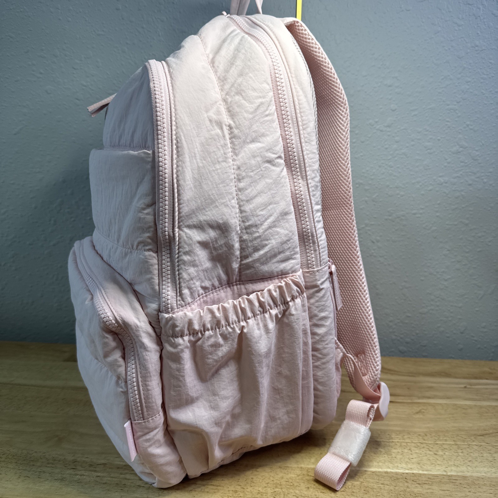 Uselike Quilted Puffer Backpack Pink Laptop Travel School Bookbag Bag