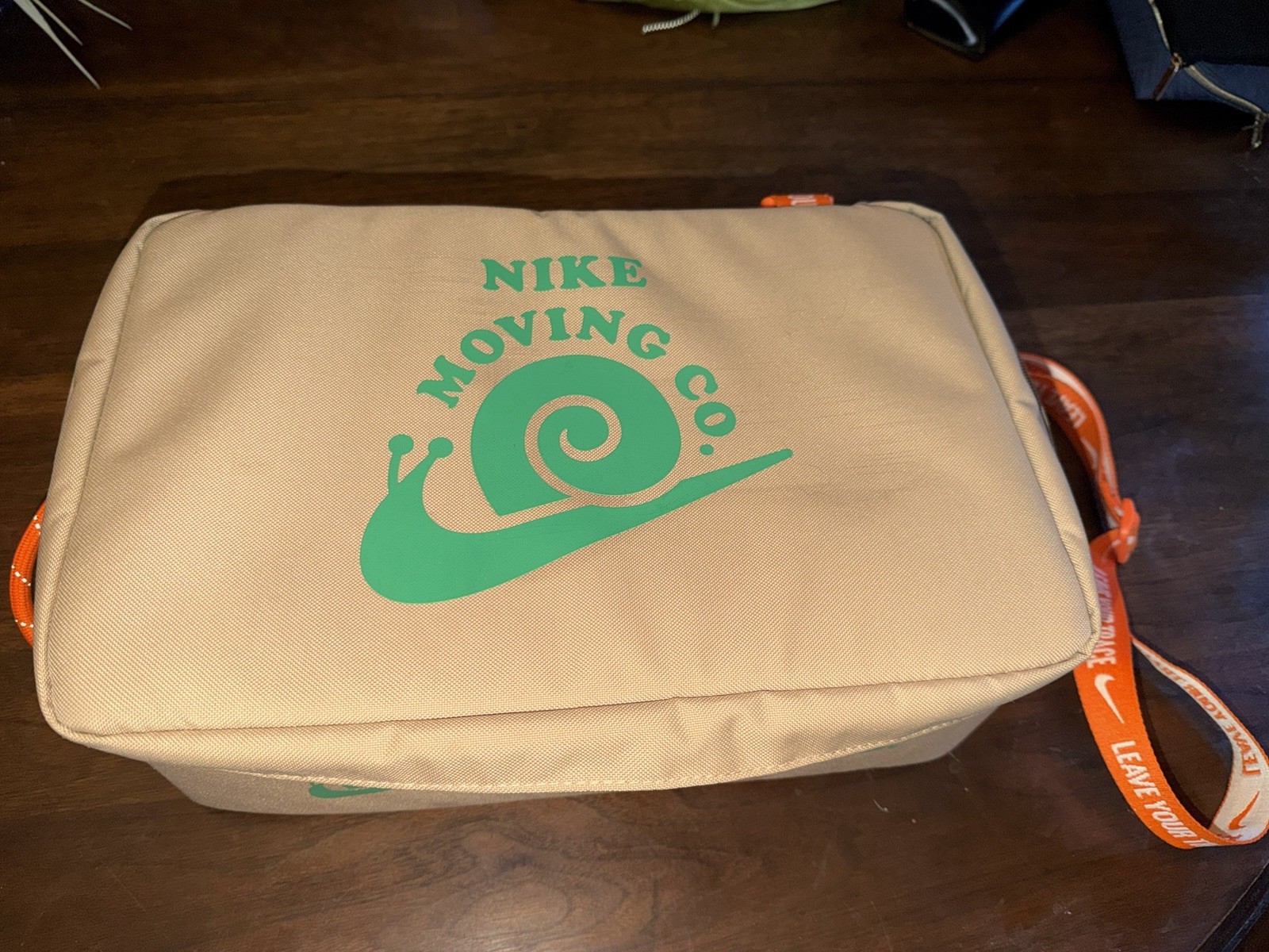 Nike Moving Co Shoe Box Bag Hemp Orange Stadium Green RARE SOLD OUT