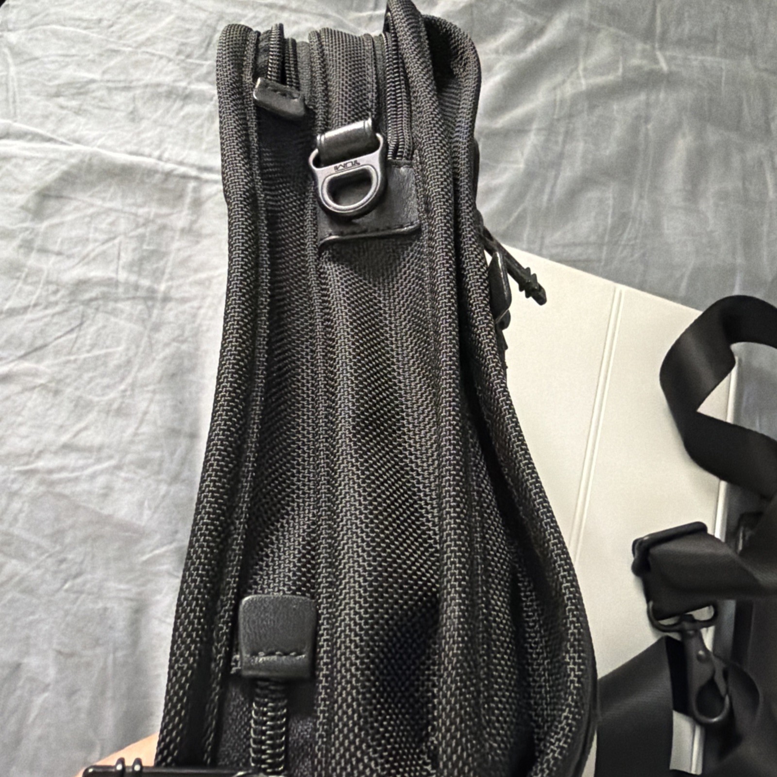 TUMI Alpha 3 Organizer Travel Tote, Black Ballistic Nylon