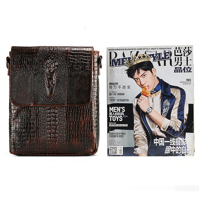 Genuine Leather Men’s Shoulder Bag Crossbody Bag 8″ Messenger Bag New