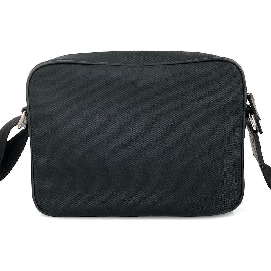 BALLY Authentic shoulder bag in nylon and leather black 18.5×26cm w/dustbag