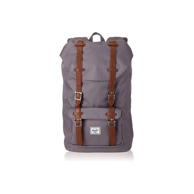 Herschel Unisex Grey 17.0L Little America Laptop Backpack-10020-00006-OS