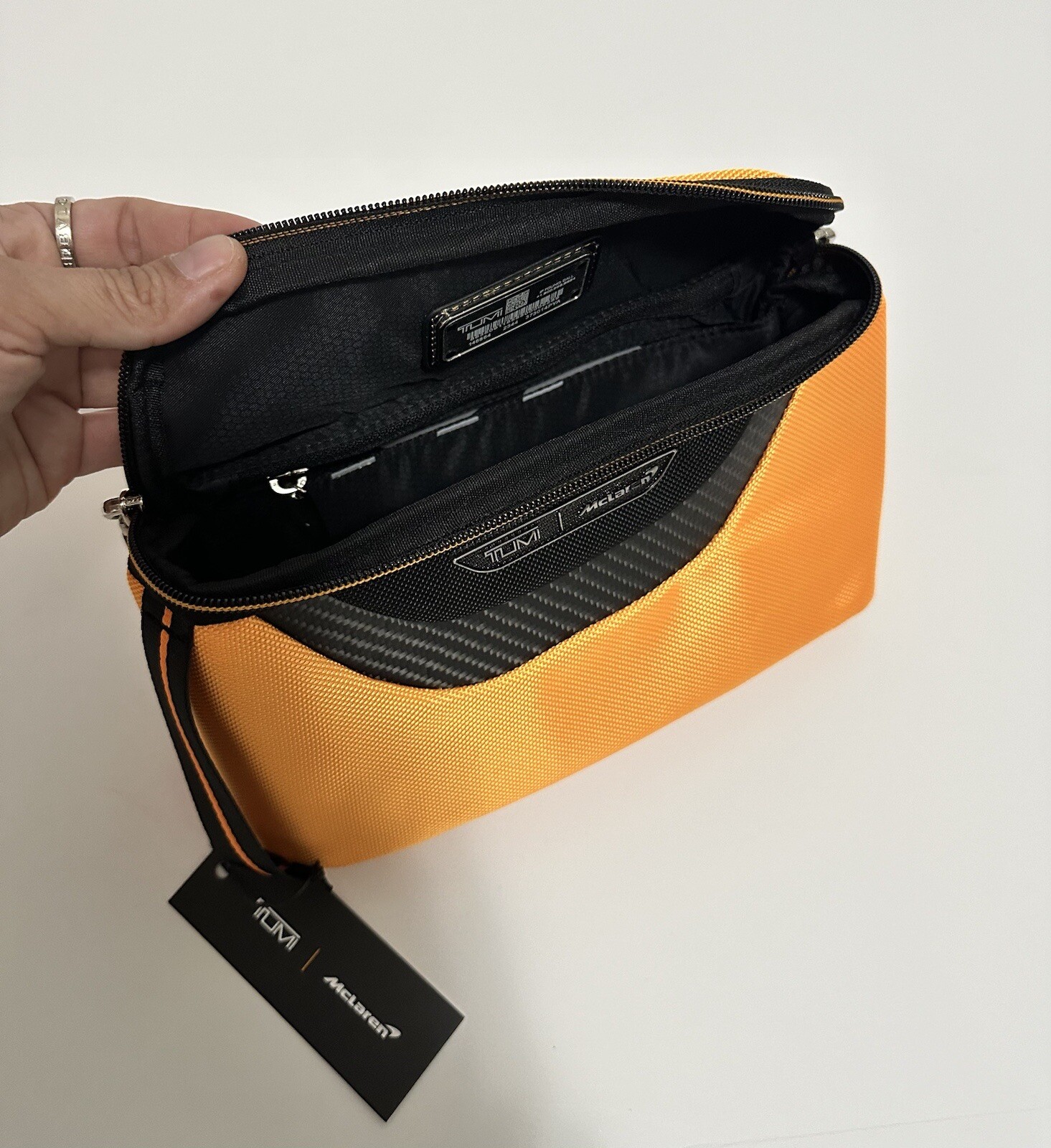 TUMI McLaren Remex AUTHENTIC Accessory Kit Papaya