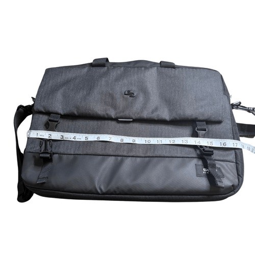 Solo New York Men’s GRV330-4 Notch Laptop Detachable Strap Briefcase Black