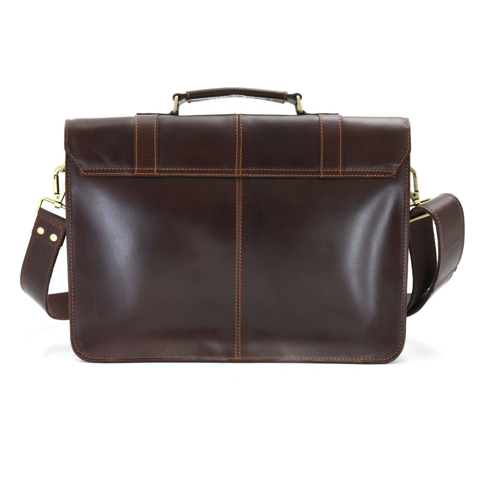 Style n Craft 392007 Briefcase Laptop Bag in Full Grain Dark Brown Leather