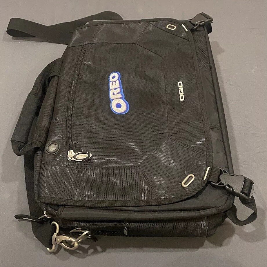 Ogio X Oreo Black Laptop Briefcase Messenger Bag Large W/ Shoulder Strap RARE