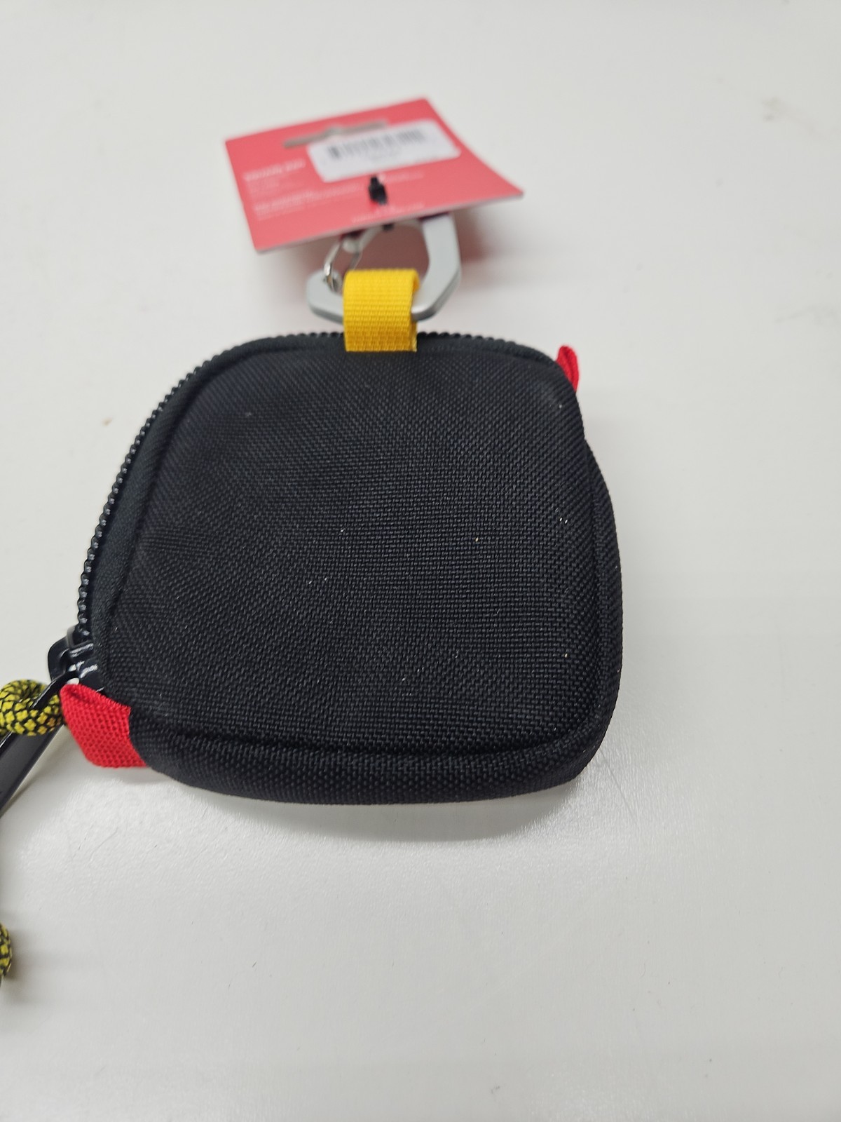 Topo Designs Square Bag Mini Pouch Black Zip Carabiner Clip Small Accessory Case