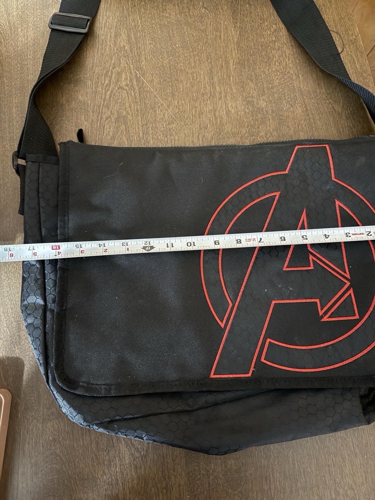 Marvel Avengers Messenger Bag Black Red Logo