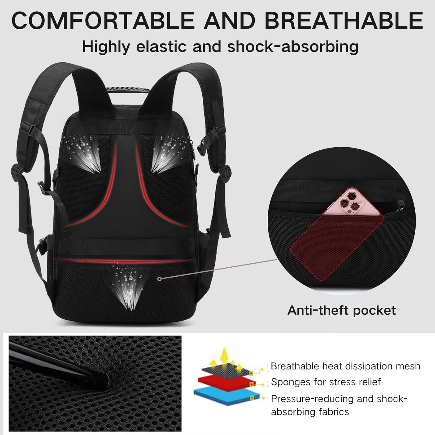 Travel laptop backpack, Extra Large 60L Traveling College Backpack,Large Capa…