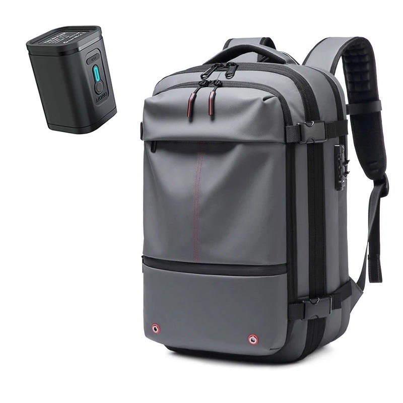 Vacuum Compression Travel Backpack – Expandable 17” Laptop Bag, Business, Hiking