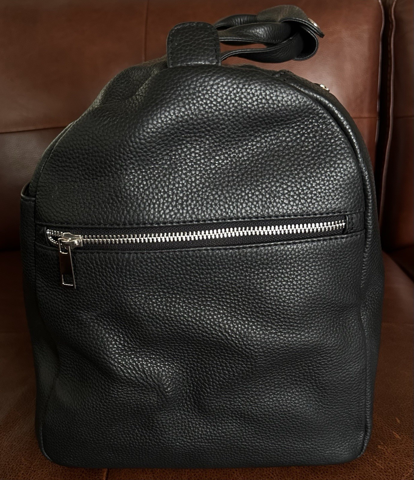 Kreya Archer Convertible Bag Black Pebbled Leather Duffel Backpack 3-in-1 Travel