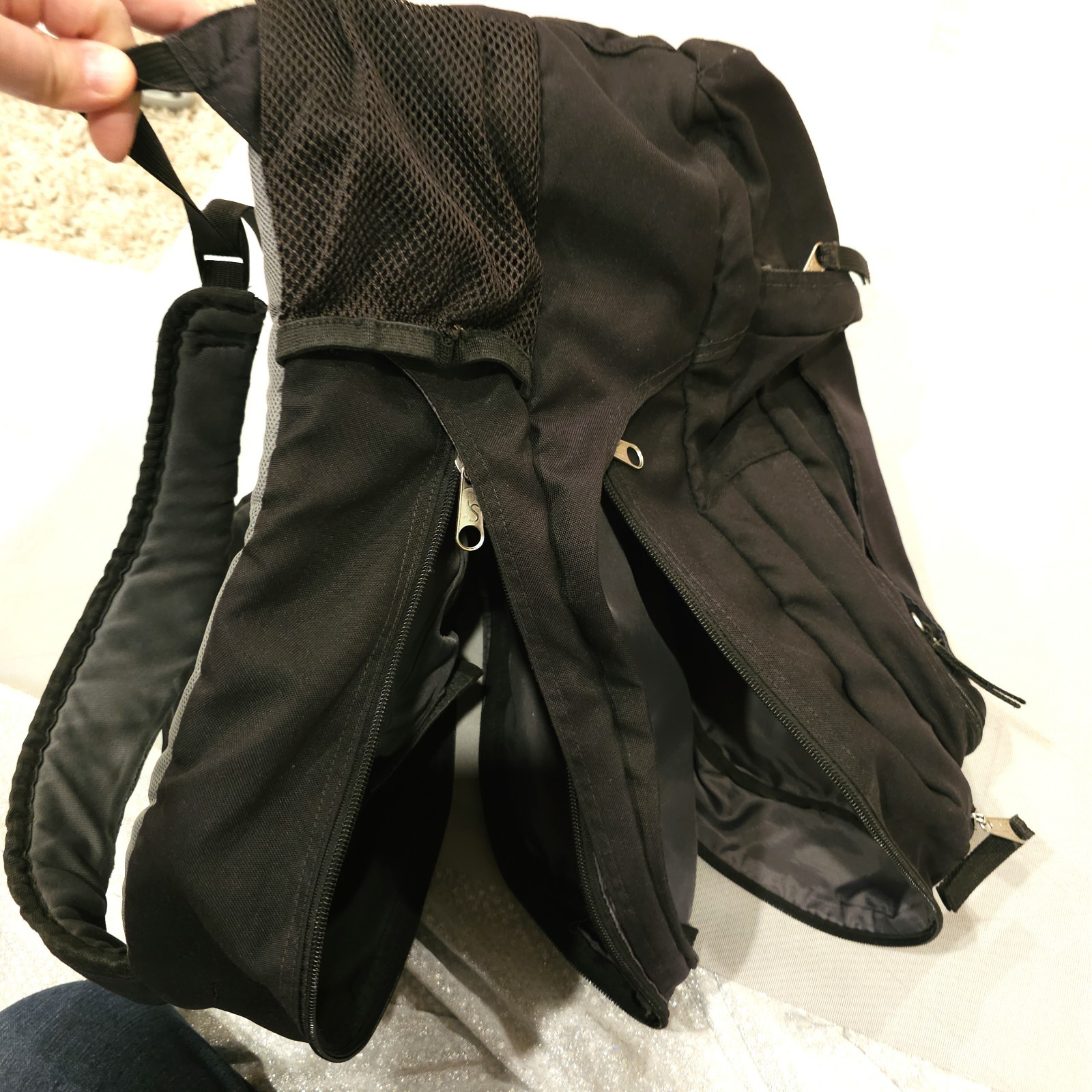 Vertical Jansport Logo Black Hiking Student Large Backpack tb5o0311 B78