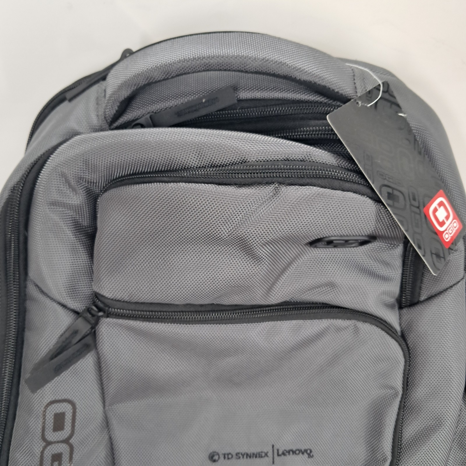 OGIO Metallic GRAY Ace Backpack fleece lined backpack With TD Synnex Lenovo Logo