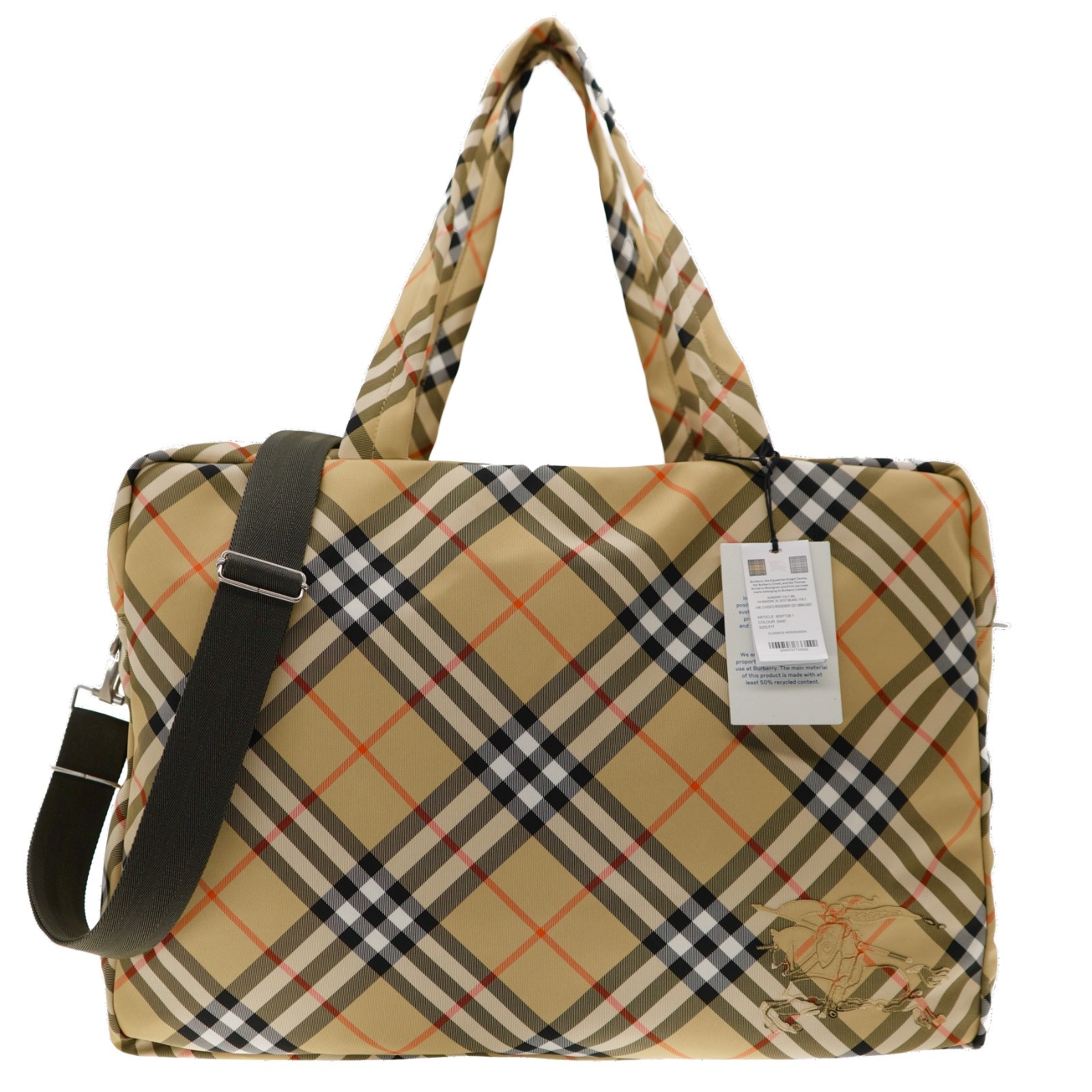 Burberry Classics Weekender Duffle Bag Large Check Canvas New