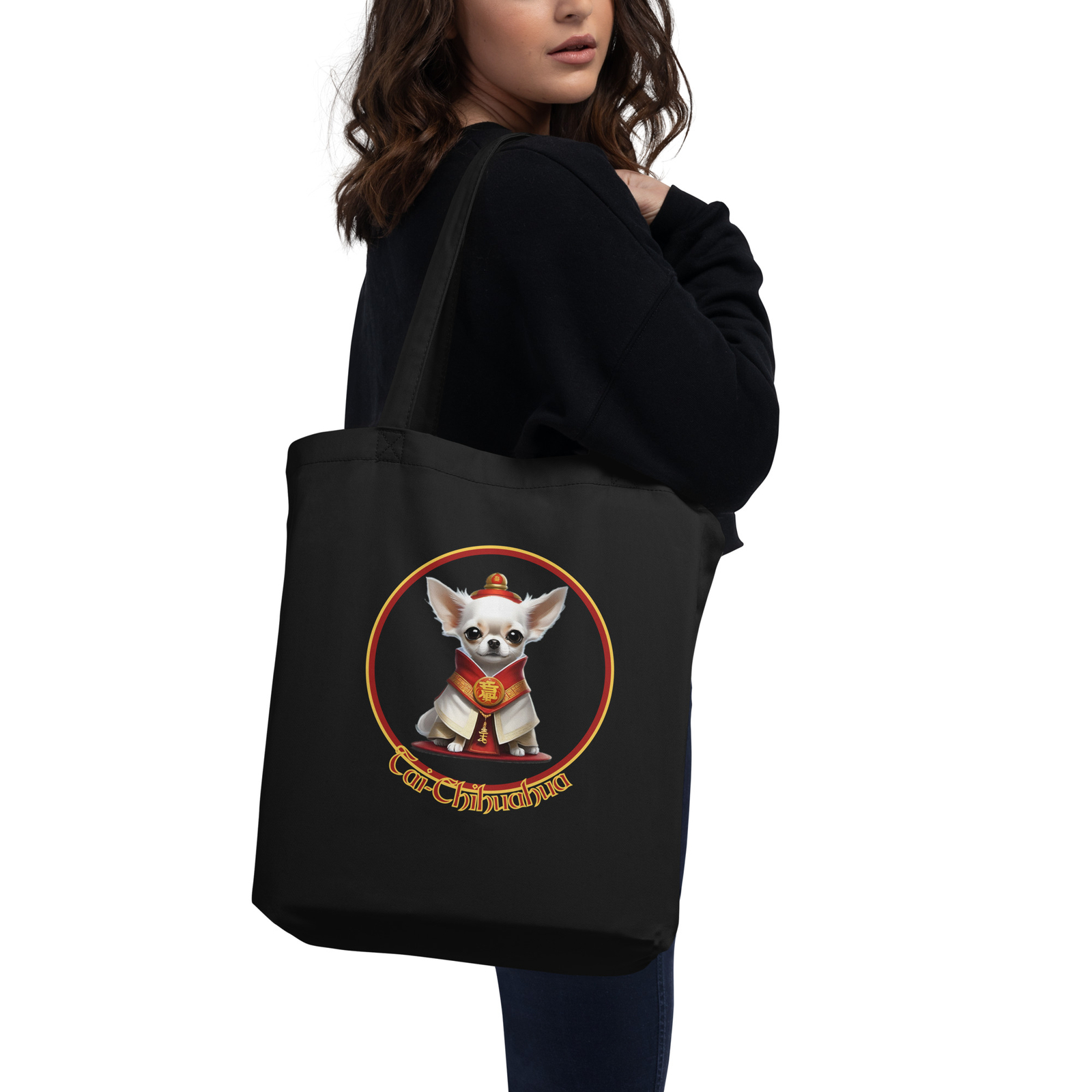 “Tai-Chihuahua” Eco Tote Bag Chihuahua China Taiwan Chinese Tai-Chi Dog Pet