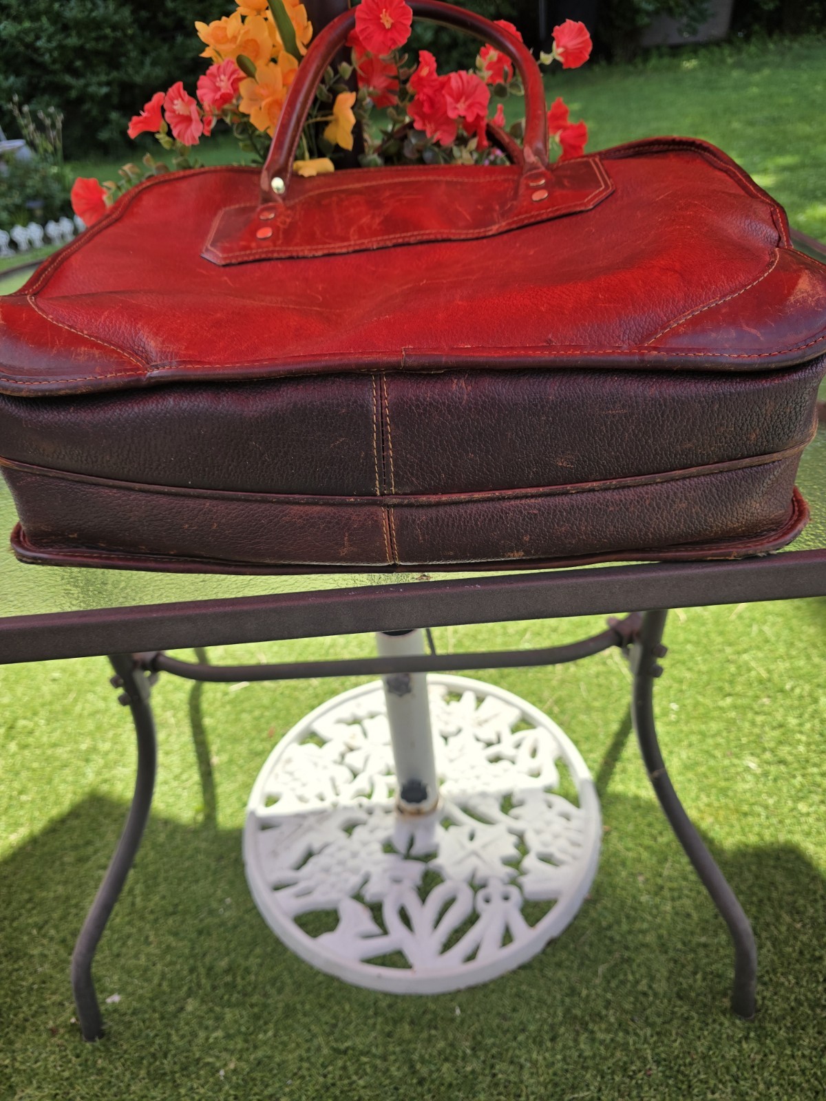 Vintage Orvis All Leather Briefcase Messenger Bag Satchel Laptop